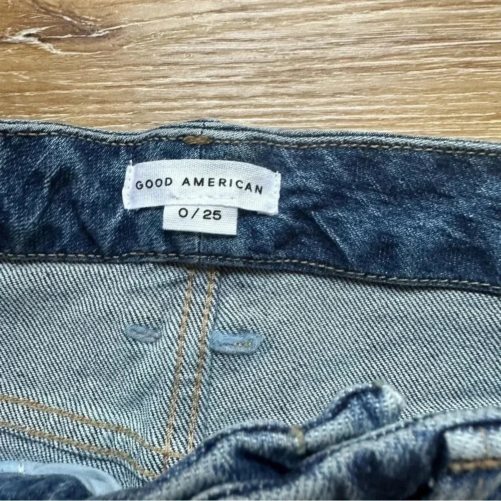 NWT Good American Good Classic High Rise Gap Proof Medium Wash Jeans Size 0/25